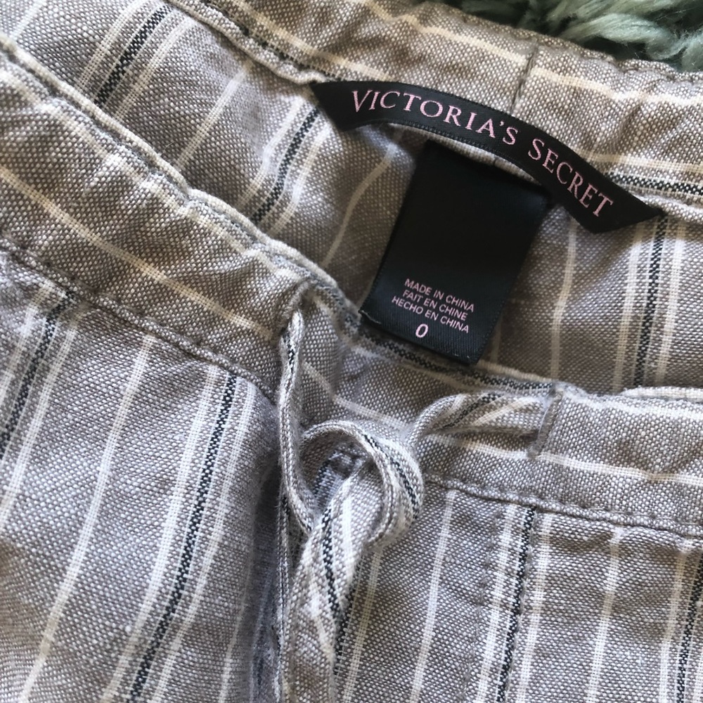 Victoria’s Secret linen stripe pants Size Zero